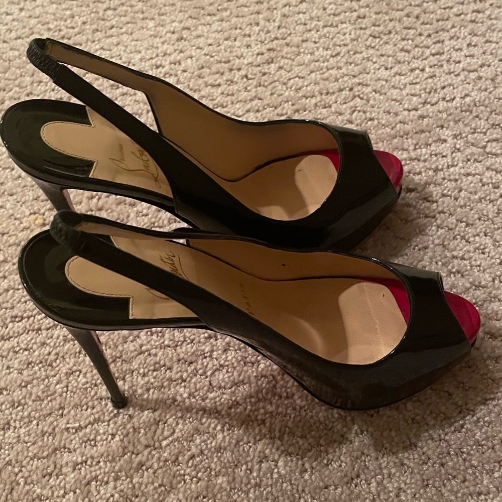 Authentic Christian Louboutin sling backs
